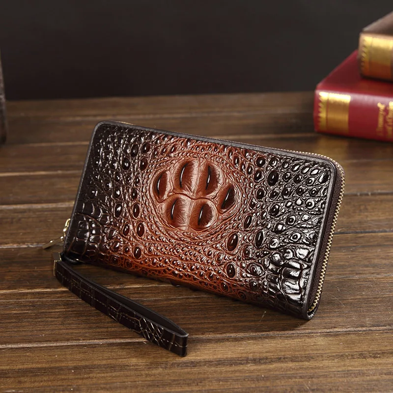 Натуральная кожа мужские кошельки из крокодиловой кожи для кредитных карт