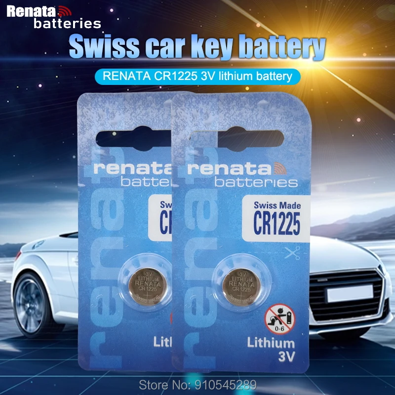 Renata 2 шт. LM1225 BR1225 ECR1225 KCR1225 сменный аккумулятор 3 в CR1225 литиевые батареи для