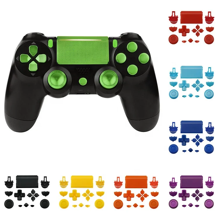 

Blue Replacement Controller Kits ABXY Buttons Joystick For PS4 PRO Slim