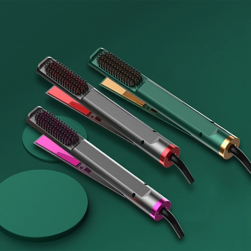 

3IN1 Curly Hair Straightener Wet/Dry Hot Comb Styler Flat IronEU Plug