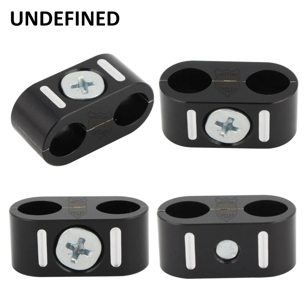 

4pc Motorcycle Brake Cable Wire Line Clamps Throttle Cable Clips For Harley Sportster XL 1200 883 Dyna Fat Boy Touring Road King