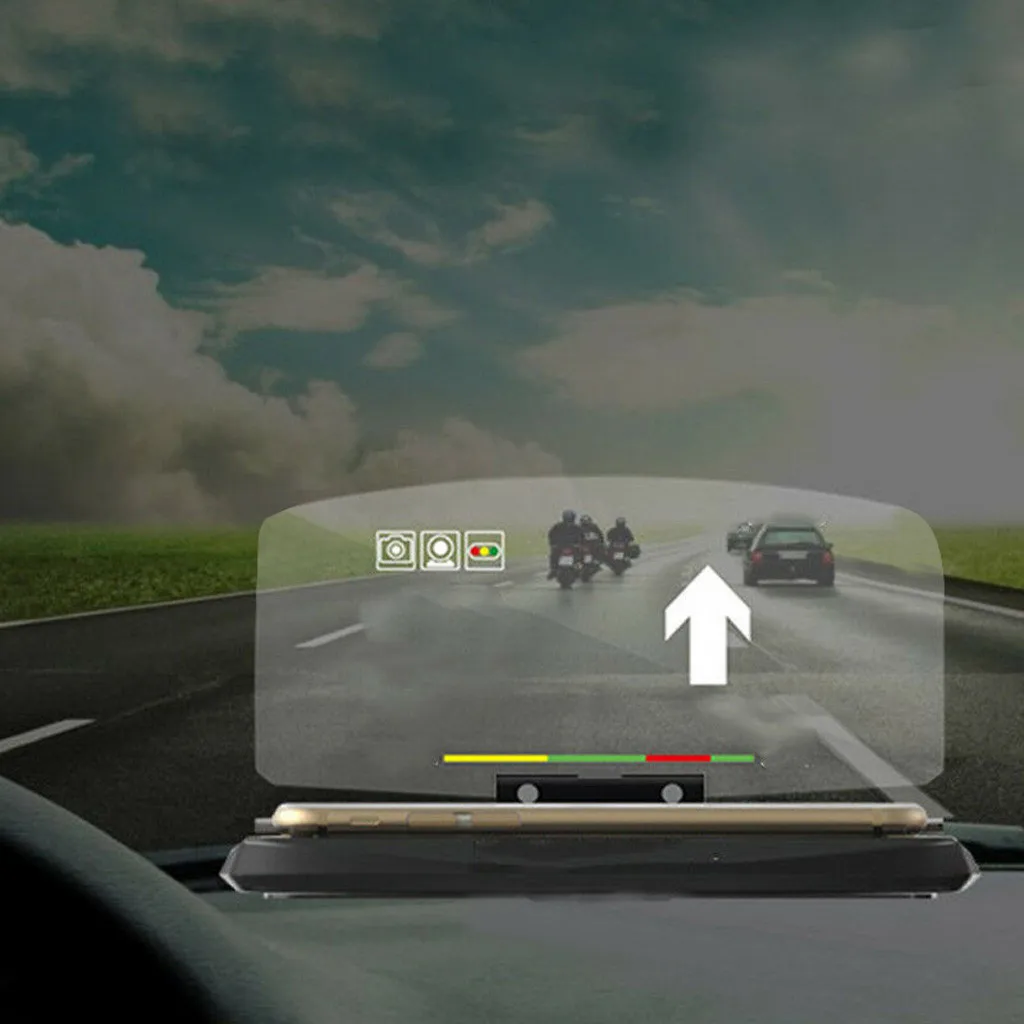 Универсальный автомобильный проектор HUD с дисплеем Навигатором для телефона