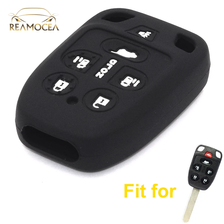 Reamocea 6 кнопок автомобильный черный силиконовый пульт дистанционного флип чехол