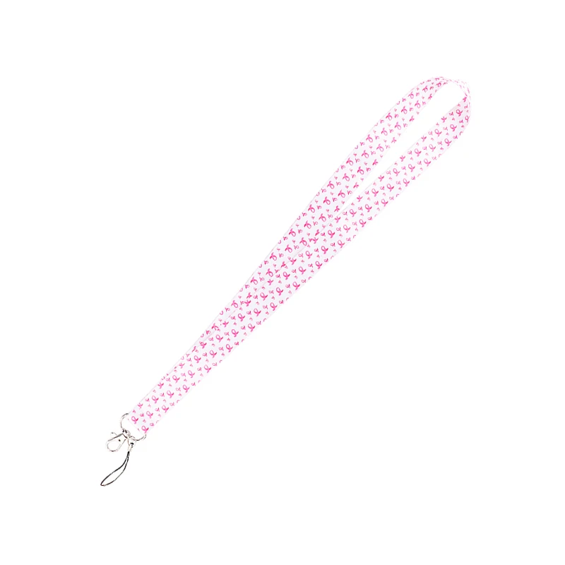 

C888 Breast Cancer Awareness Doctor Nurse Key lanyard Keychain ID Card Pass Gym Mobile Phone Key Ring Badge Holder Jewelry