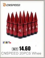 20 шт. Jdm Aftermarket автомобильный, алюминиевое КОЛЕСО гайки M12* 1,5 M12* 1,25 60 мм Расширенный тюнер шип гайки для Chevrolet Mitsubishi и т. Д