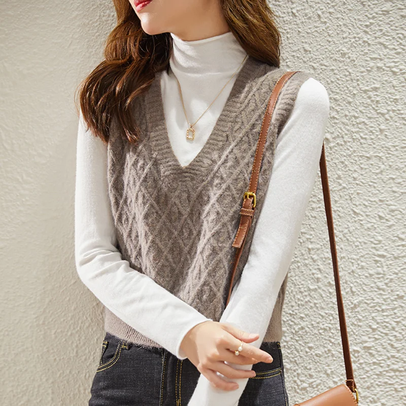 

Женский жилет, свитер, модный вязаный свитер, свободный винтажный женский жилет, шикарный свитер, топы, женская одежда