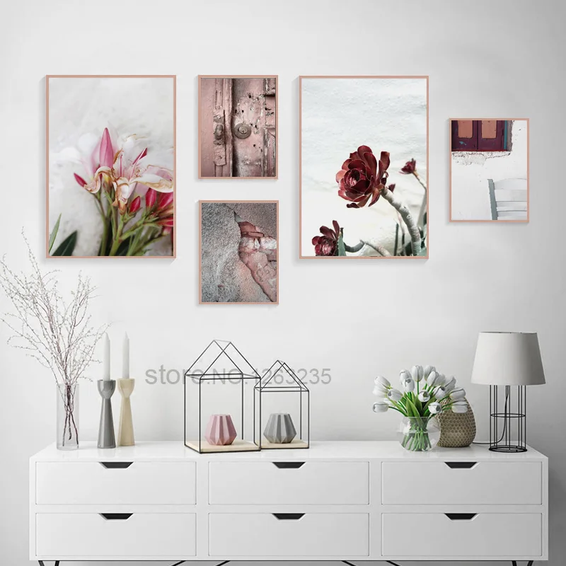 Суккулентные растения куадро декорацион цветы лилии скандинавский постер