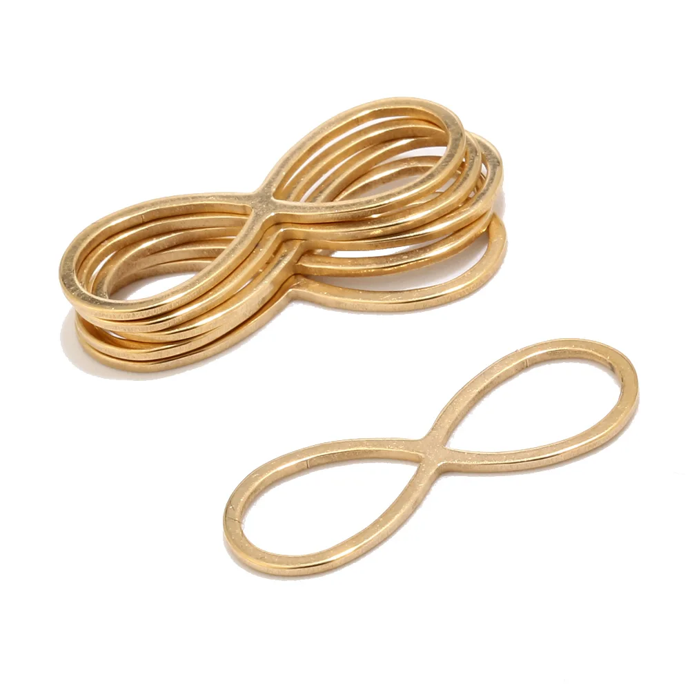 

10pcs/lot Stainless Steel 8 shape Silver/Gold Infinity Symbol Charm Connector Accessories Bracelet Necklace Jewelry DIY Links