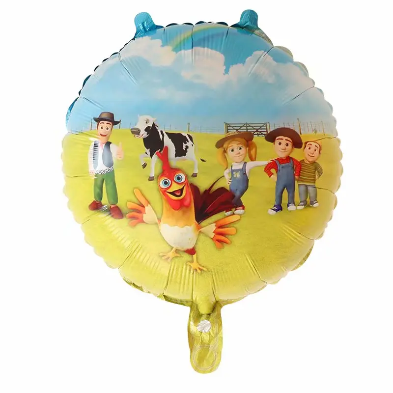 

10Pcs Dairy Farm Giraffe Air Balloon Kids Gift Birthday Party Animal Cow Theme Pet Large Toys Dream Rangeland La Granja Zenon