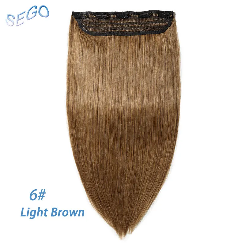 SEGO 1"-22" 80 г-100 г, Одна Деталь настоящие человеческие волосы для наращивания 1 p/w 5 клипс, Non-Волосы remy шт Прямые бразильские волосы