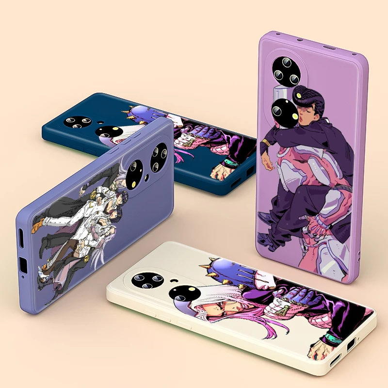 

Cute Anime Jonathan Joestar For Huawei P50 P40 P30 P20 P Smart Z Pro Plus Lite 5G 2019 2021 Cover Liquid Phone Case