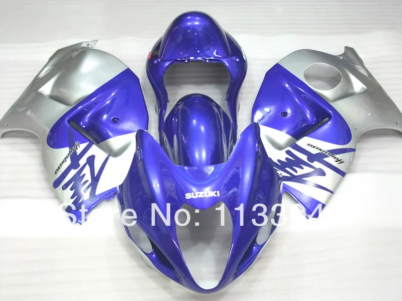 

7gifts For SUZUKI Hayabsa GSXR1300 GSX-R1300 Blue/silver U53224 GSXR 1300 96 97 98 99 00 01 02 03 04 05 06 07 Fairing