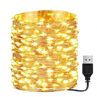 2m3m5m10m batteryusb led christmas fairy string lights new year garland curtain lamp holiday decor for home bedroom window