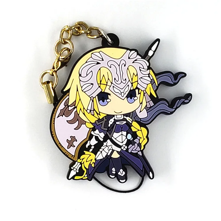 Fate stay night/Fate/Grand Order/FGO оригинальная японская аниме фигурка резиновая подвеска на мобильный телефон брелок ремешок D446 - Цвет: 5
