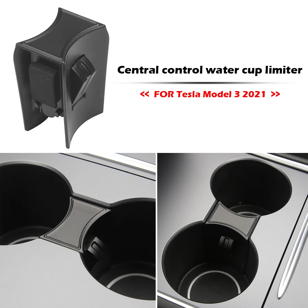 

Console Water Cup Slot Slip Limit Clip Automobile Interior Accessories for Tesla Model 3 2021 Cup Holder Limiter