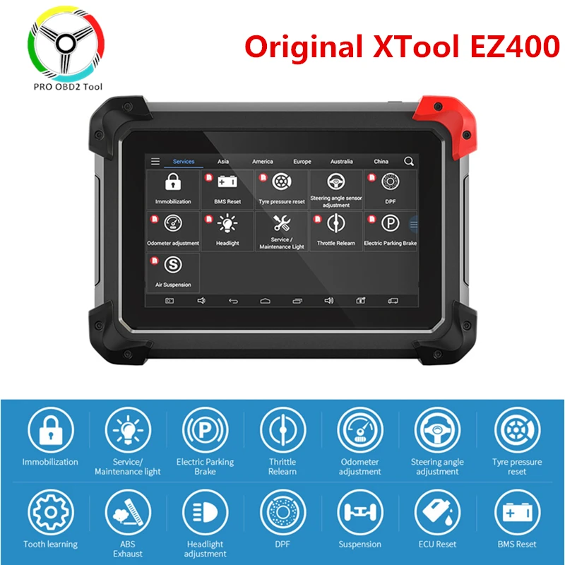 DHL Бесплатная 100% оригинальный XTOOL EZ400 PRO авто диагностический инструмент OBD2 OBDII