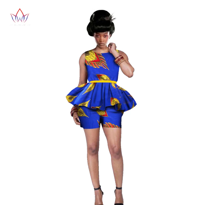 Women African Clothing 6XL Outfits 2 Piece Sets Print Shorts Set Design Brand Dashikis BRW WY542|Африканская одежда| |