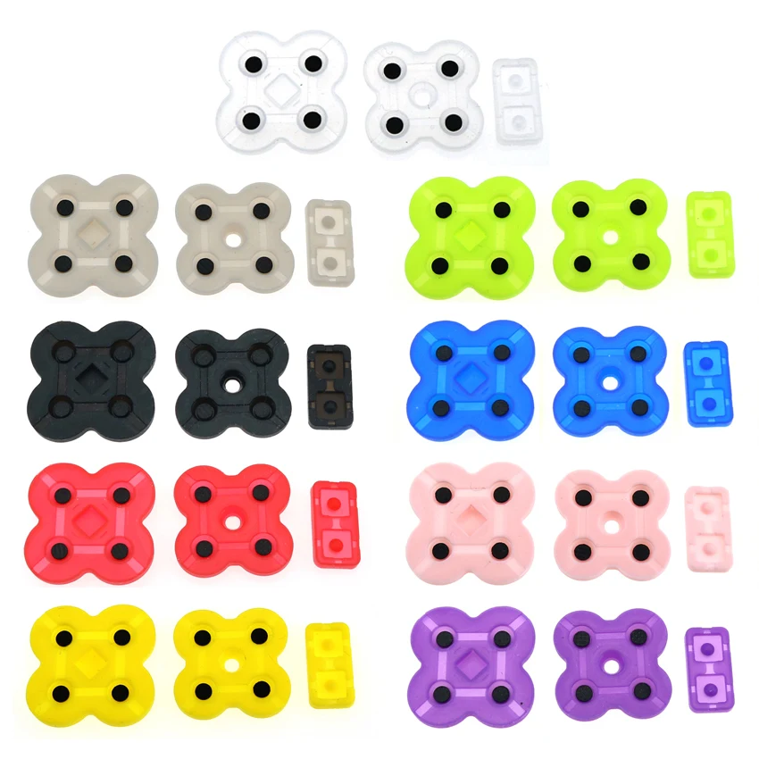 YuXi 16 Color Replacement ABXY L R D Pad Button Conductive Rubber For Nintend DS Lite For NDSL Console Screen Lens w/ Stylus