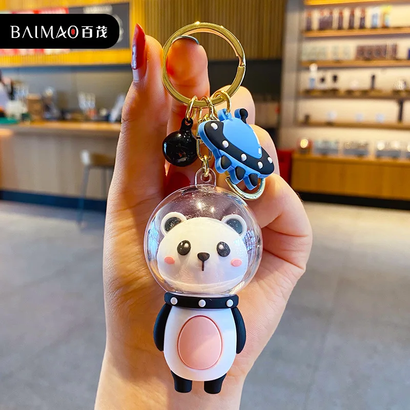 

Cartoon Animal Panda Keychains Kids Toy Anime Kawaii Doll Creative Keyrings Holder Plastic Key Gift Car Bag Pendant Jewelry Hot