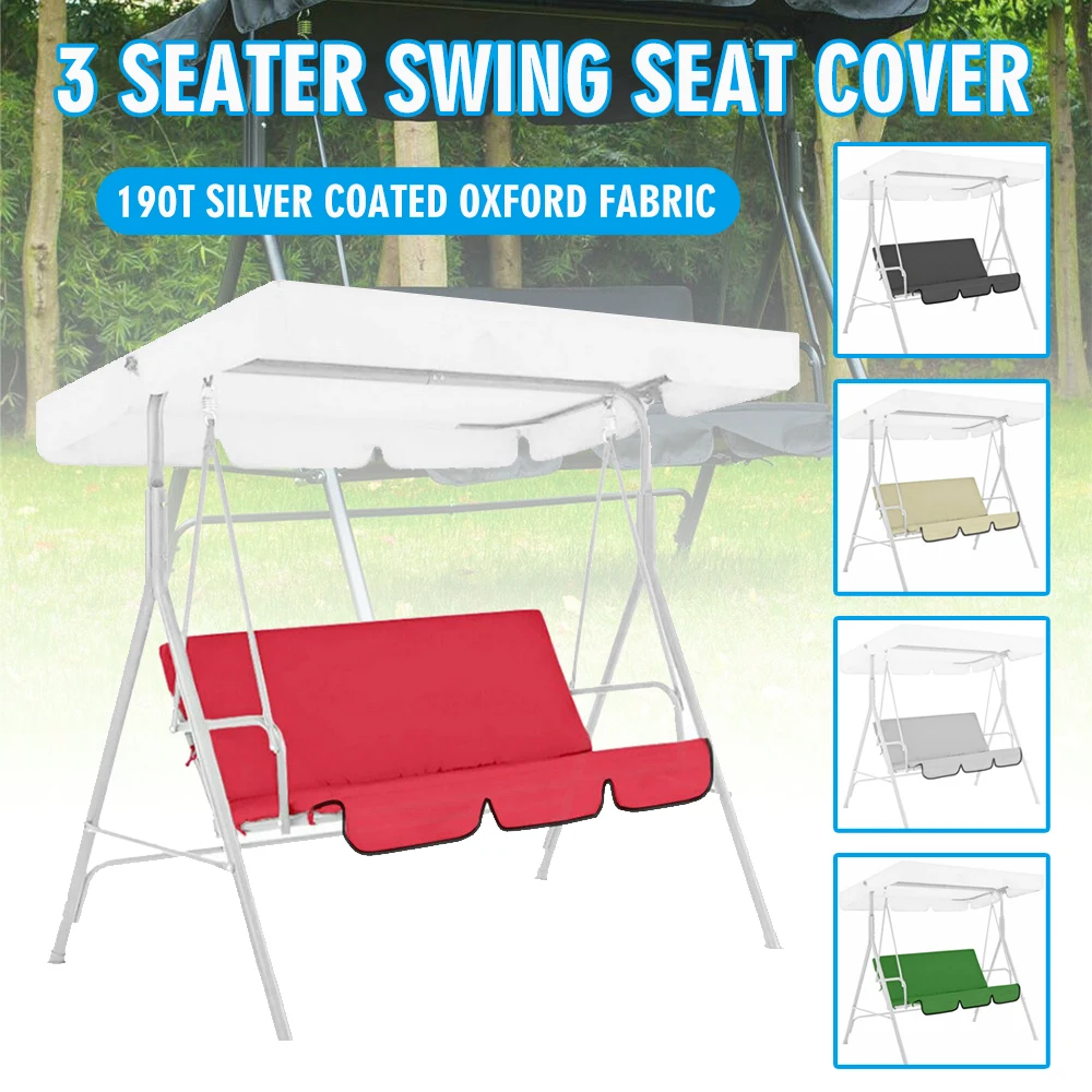 

1Pcs 3 Seater Replacement Swing Seat Cover Garden Chair Cushion Pads Cover For Porch Patio Waterproof Swing Seat Dust Cover