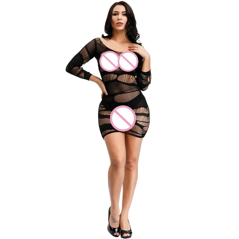 Женское сексуальное нижнее белье с длинным рукавом юбка на бедрах прозрачное