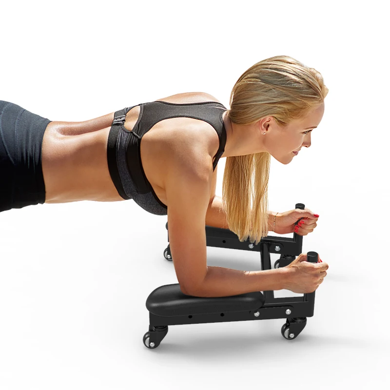 Four-Wheel Plank Support Abdomen Equipment, Male And Female Abdominal Muscle Fitness Device