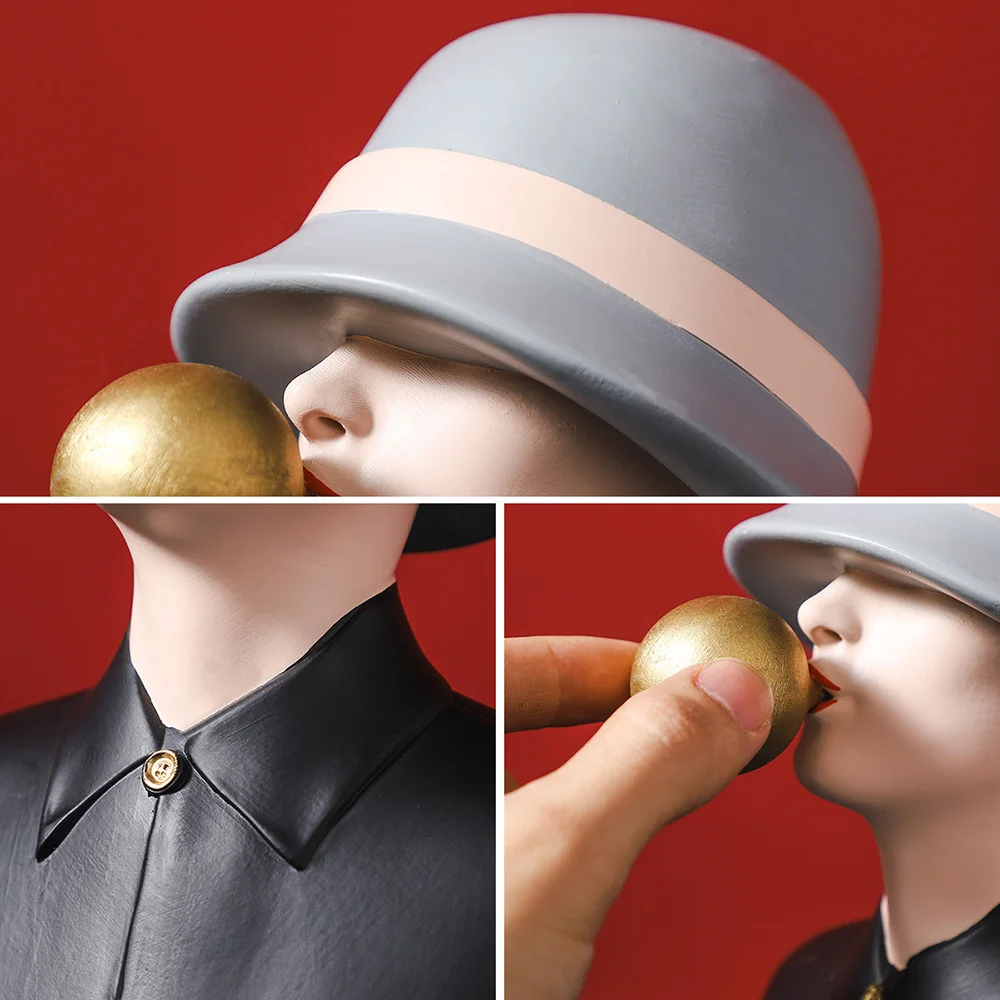 

Modern Girl Resin Figurines Crafts Home Livingroom Desk Fairy Statues Decoration Office Table Fashion Ornaments Birthday Gifts