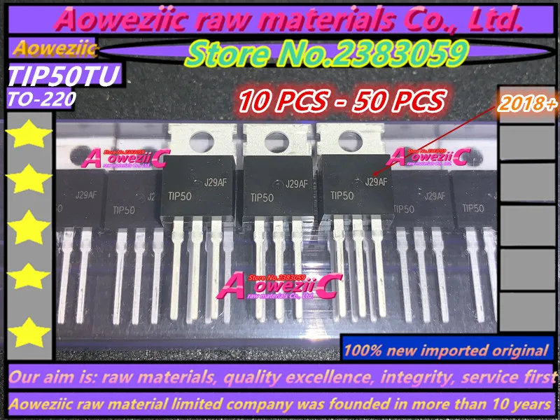 Aoweziic 2018 + 100 новый импортный оригинальный транзистор TIP50TU TIP50 TO-220 NPN 500 В 1A - купить