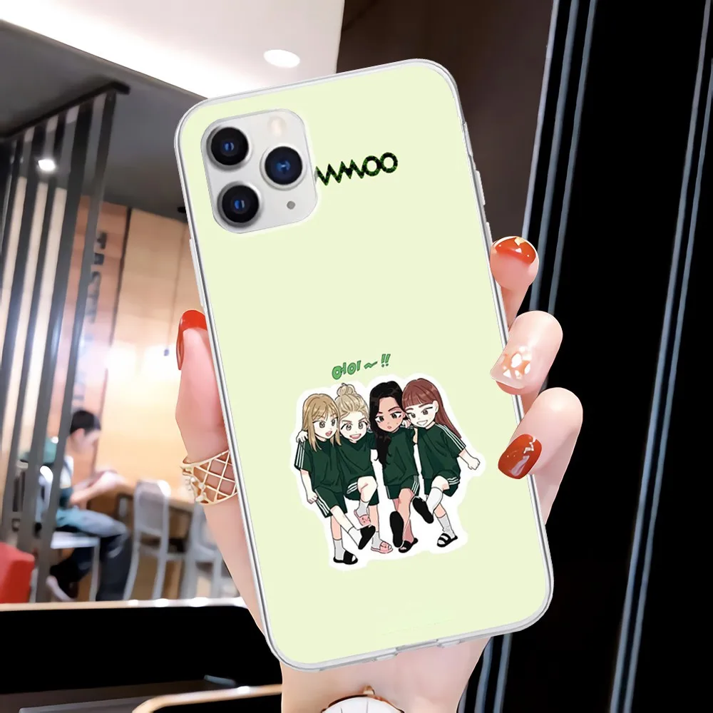 

Women Mamamoo Transparent Phone Cover For Iphone 11 12 Pro Max 5s 6s 7 8 Plus X Xr Xs Max Se 2020 Clear Case