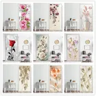 Наклейка на дверь виниловая водостойкая, с изображением свежих цветов