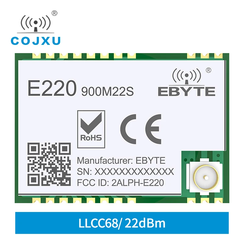 5 stücke LLCC68 LoRa Spread Spectrum Drahtlose Modul 868Mhz 915Mhz cojxu E220-900M22S Lange Palette 6KM 22dbm IPEX/stempel loch Antenne