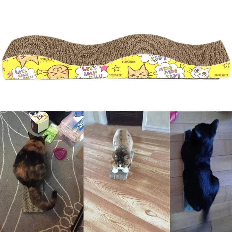 Кошка котенок гофрированный картон скретч доска-планшет точилка для когтей мат