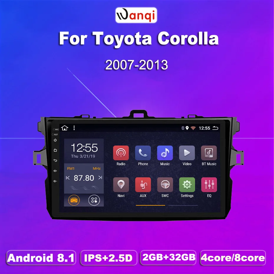 2G ram 32G rom 9 дюймов Android 8 1 мультимедийная система для Toyota Corolla 2007 2013 стерео