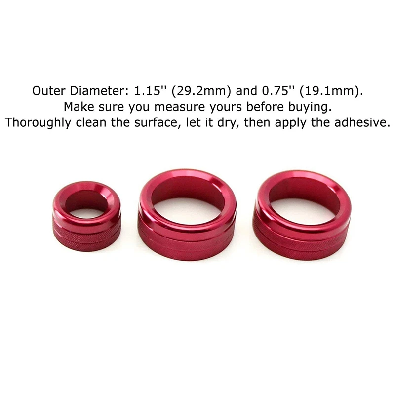 AC Climate Control and Radio Volume Knob Ring Covers for BMW 1 2 3 3GT 4 Series (F20 F22 F30 F31 F32 F33 F80 F82 F87) 3Pcs Red | Автомобили