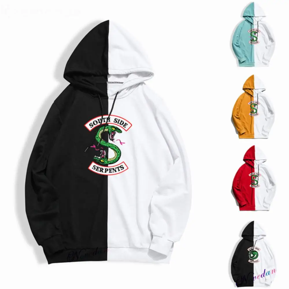 

Толстовка с капюшоном Riverdale, Свитшот «South Side Serpents», уличные топы, худи на Хэллоуин и Рождество, Мужской и Женский пуловер с капюшоном, спортив...