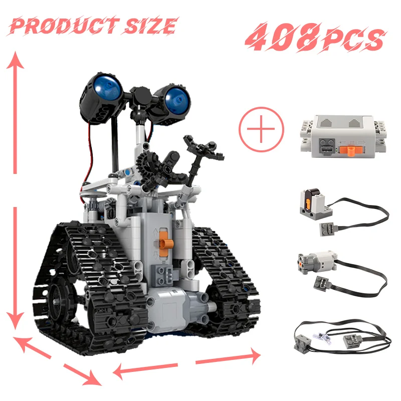 PUWEI 408PCS Creative Remote Control Robot Electric Building Blocks Technical Intelligent Bricks Children Toys Xmas Gifts | Игрушки и