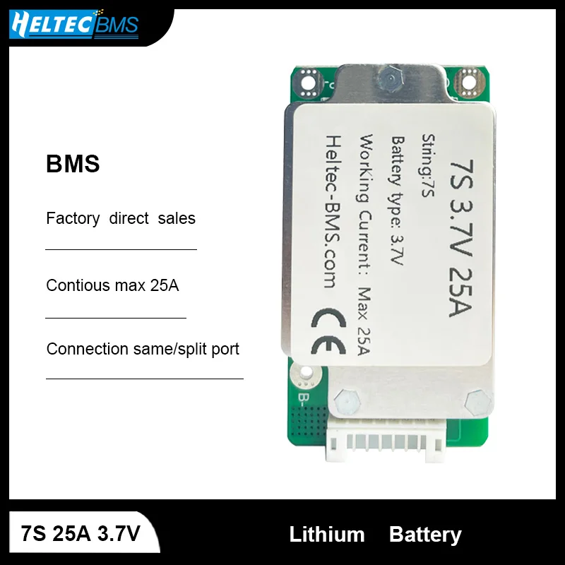 

Литий-ионный аккумулятор Heltec 24 в BMS 7S 5A 18650, BMS PCB PCM, печатная плата для электровелосипеда