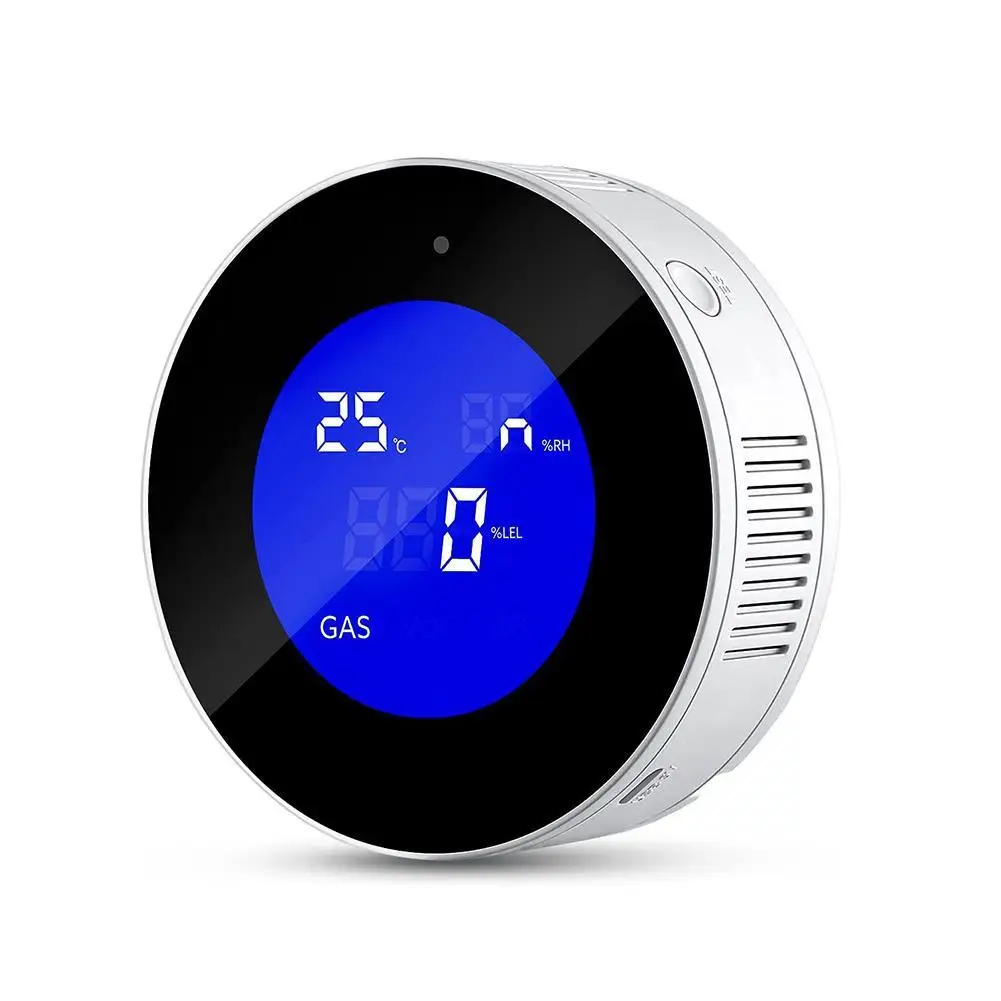 

WiFi Natural Gas Leak Detector Detection Alarm Gas Detector LCD Temperature Sensor