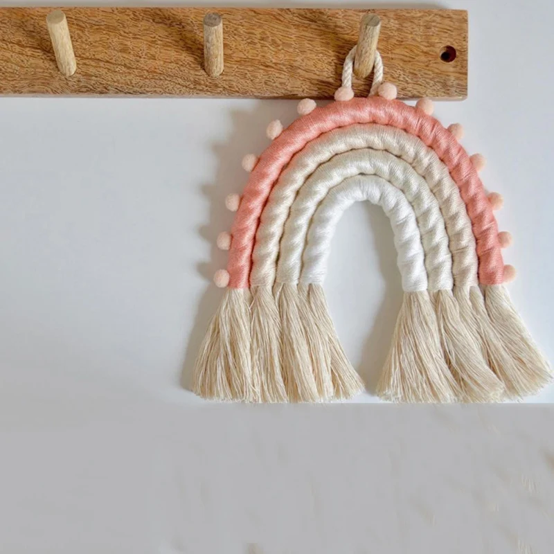 Веревка сделай сам радужная подвеска ручной работы Тканое украшение в