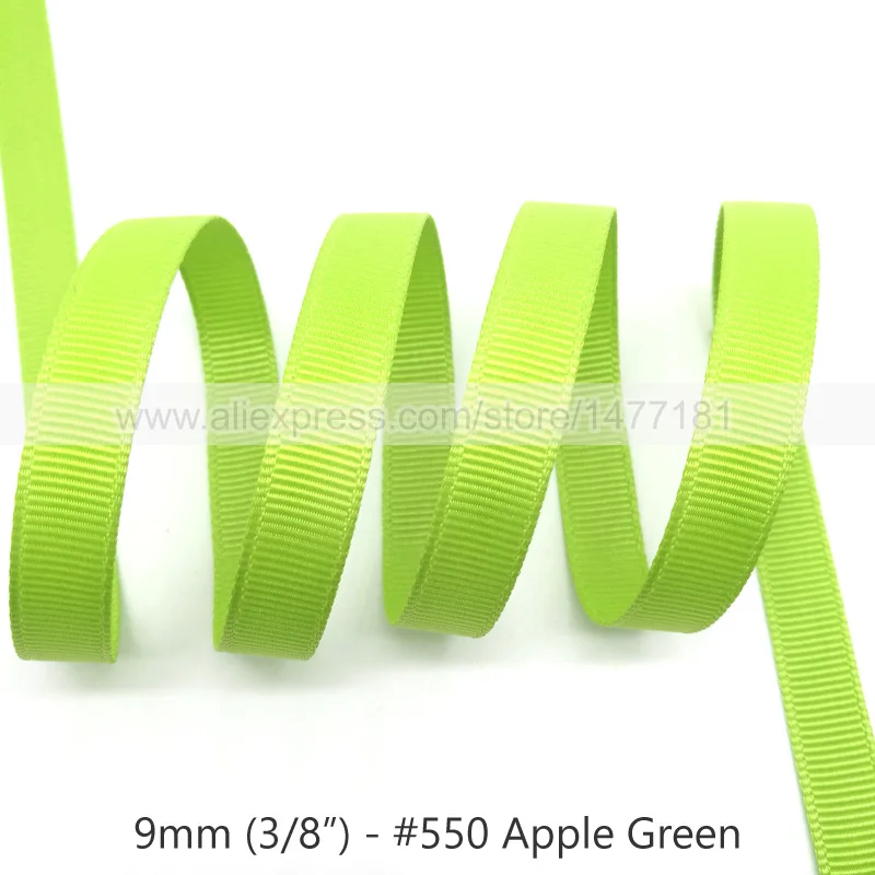 550 Apple Green 20 ярдов) 3/" 9 мм корсажная лента белого, черного, розового, красного, зеленого, фиолетового цветов корсажная лента полиэстер лента для рукоделия - Цвет: 550 Apple Green