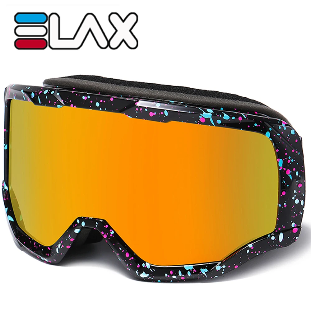 Новые двухслойные противотуманные лыжные очки ELAX уличные спортивные UV400 маска