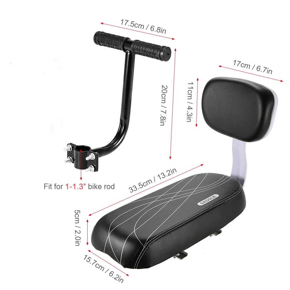 Handle Black Saddle 3 шт./компл. велосипед седло ребенка на заднем сиденье для велосипеда защитное заднее сиденье с ручкой подлокотник подставка для ног, педаль велосипеда младенца заднем сиденье Седло - Цвет: Handle Black Saddle