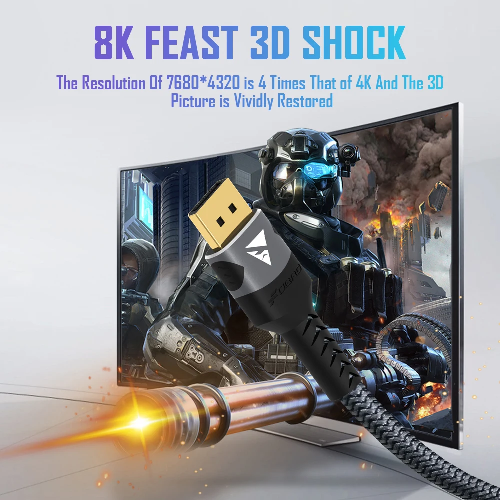 fdbro hdmi 2 1 cable displayport 1 4 cable 8k 4k hdr 165hz 60hz 48gbps display port adapter for ps5 rtx 3080 video pc laptop tv free global shipping