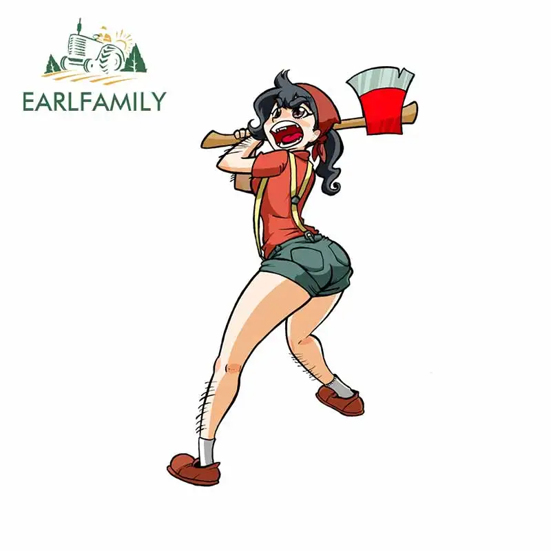 EARLFAMILY 13 см x 7 8 для девочек Качели топор мотоцикла аниме наклейки автомобиля
