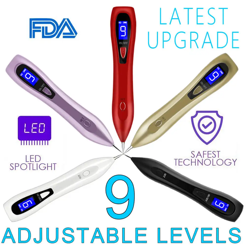 Лазерная плазменная ручка с 9 уровнями для удаления Кротов устройство темных