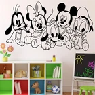 Disney Микки, Дональд Дак друзья виниловая наклейка на стену художественный Декор Детская комната аксессуары для спальни гостиной аксессуары для домашнего декора