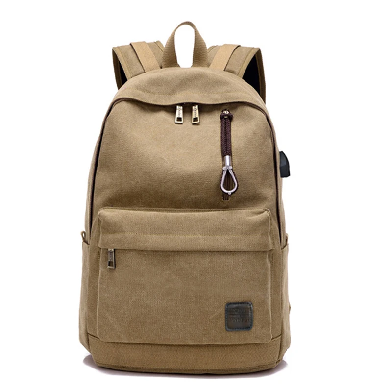 

Fashion Rucksack USB Charging Backpack School Bag Computer Bag College Students Leisure Outdoor Travel Bag with Earphone Hole