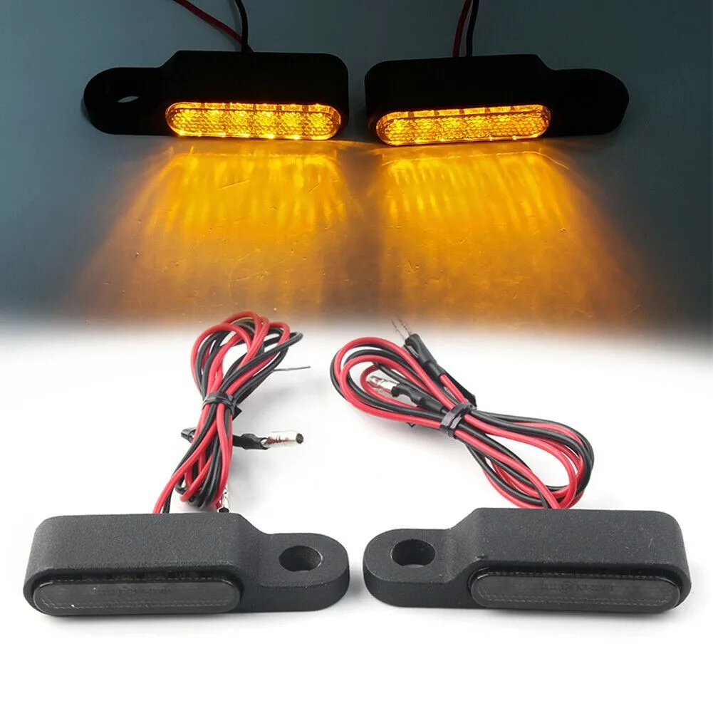 

2pcs Universal Mini LED Motorcycle Turn Signal Light Indicator Blinkers12V Brake Lights Warning Lamp