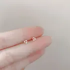 Мини серьги-гвоздики в форме сердца для женщин в японском простом стиле проколотые Хрящевые серьги для девушек аксессуары для свиданий ювелирные изделия