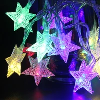220v colorful led star string lights led fairy christmas tree wedding party holiday decor lamp twinkle new year garland strip